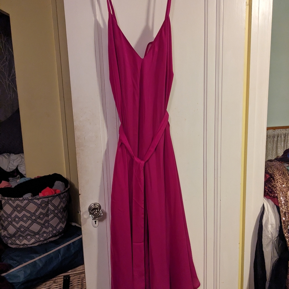 Eloquii dark pink slip dress 26/28